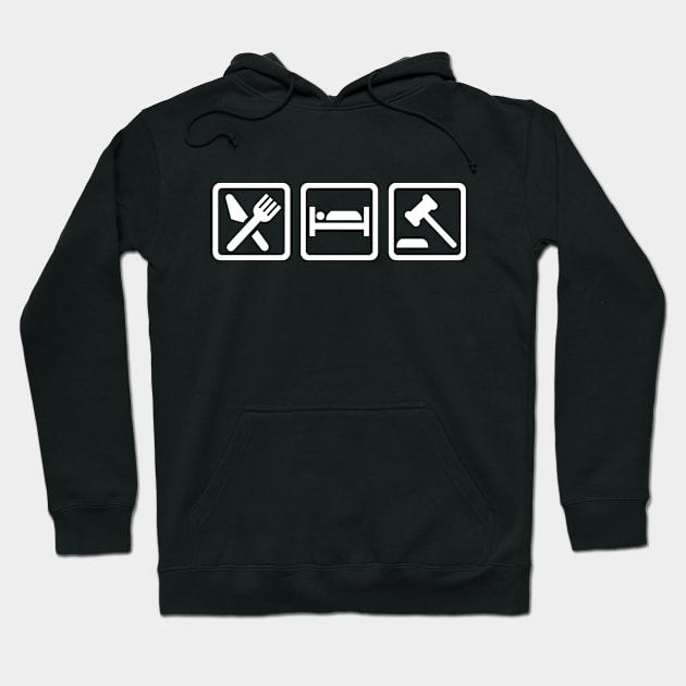 Eat sleep judge Hoodie by Designzz